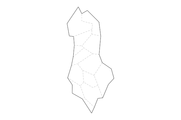 Albania map with boundaries