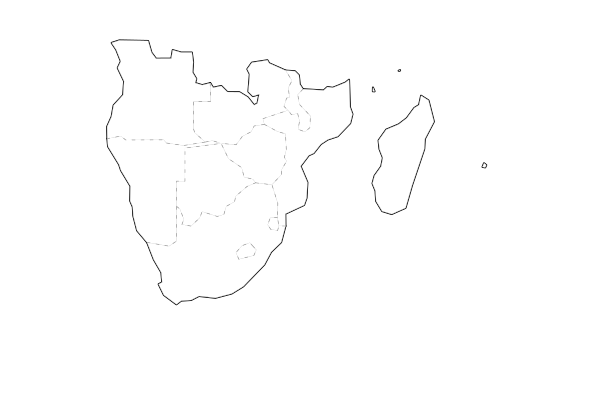 COSAFA member country map