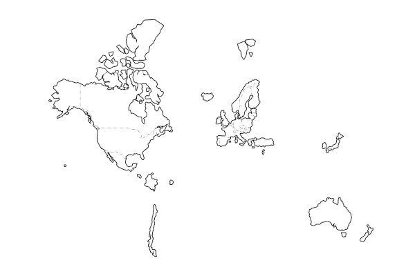 OECD member country map