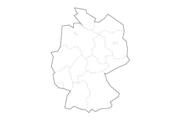 Germany map with boundaries